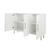 Vynxaria 3-Door Large Storage Sideboard for Kitchen, Dining Room, Living Room, 55" W Accent  Buffet Cabinet, Coffee Bar Sideboard Cabinet , White - 4 of 4
