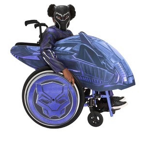 HalloweenCostumes.com One Size Fits Most   Adaptive Black Panther Kid's Wheelchair Accessory | Wheelchair Costumes, Purple/Gray - 1 of 4