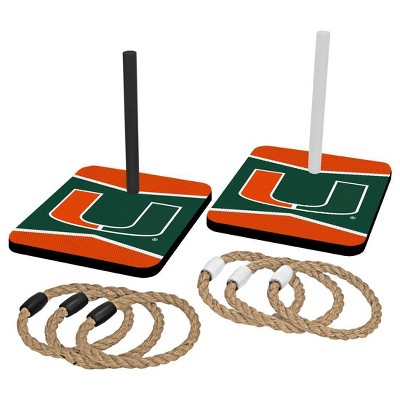 NCAA Miami Hurricanes Quoits Ring Toss Game Set