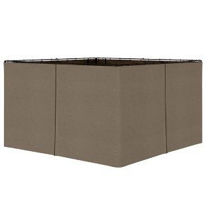 Aghana Digitals Beige Polyester Gazebo Sidewall Set with Hooks/C-Rings - 9.84'x11.8', Double-Sided - 1 of 4