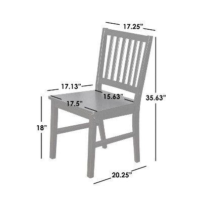 Set of 4 Black Rubberwood Slat Back Dining Chairs