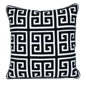 Parkland Collection,Transitional Interlocking Black 20" X 20" Pillow - 1 of 4