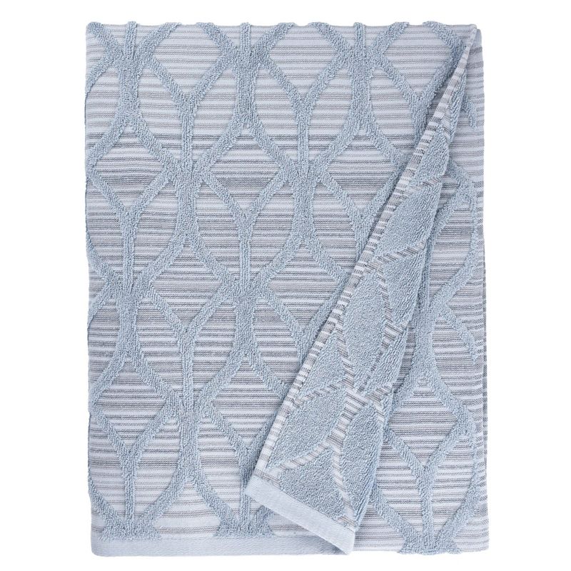 Alev Jacquard Bath/Hand Towels Set Blue - Linum Home Textiles, 2 of 4