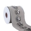 4" Sequin Beaded Taffeta Ribbon Gray - National Tree Company - 4 of 4