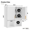 Bestier Fluted Bathroom Cabinet with Shelves, Wall Cabinet Over the Toilet with 2 Doors, Bathroom Wall Storage Wall Mounted Medicine Cabinet - 4 of 4