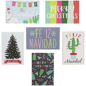 Paper Junkie 48 Pack Merry Christmas Greeting Cards with Envelopes, Feliz Navidad (4 x 6 in) - 1 of 4