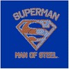 Superman Man of Steel Two Tone Logo Boy's Royal Blue T-shirt - 2 of 3