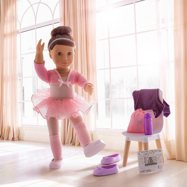 Nuestra Generación Sydney Lee con Libro de Cuentos y Conjunto Muñeca de Ballet de 18" 3