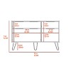 Bella Depot Double Dresser with 4 Drawers Superior Top and Hairpin Legs - 2 of 4