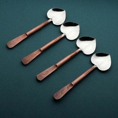 Inox Artisans Celia Heart Coffee/Dessert Table Spoon 4 Pc. Set