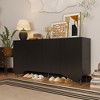 FUFU&GAGA Black Fashion Dressing Table Drawer: Adjustable Shelves, Dynamic Storage, Elegant Taste - 3 of 4