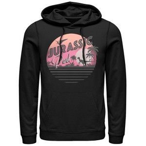 Men's Jurassic Park Retro Postcard Pull Over Hoodie - 1 of 3