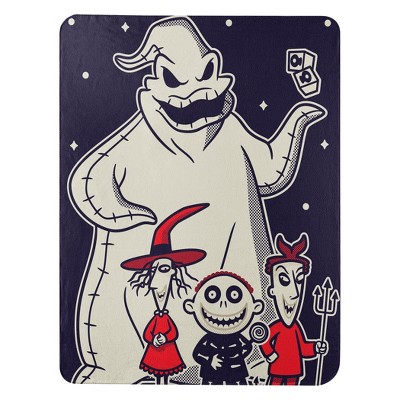 The Northwest Company Nightmare Before Christmas TERROR TRIO FLEECE THROW 45X60, blue