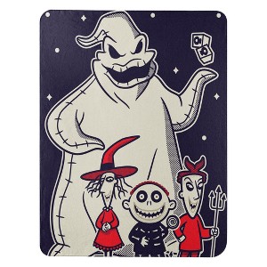 The Northwest Company Nightmare Before Christmas TERROR TRIO FLEECE THROW 45X60, blue - 1 of 1