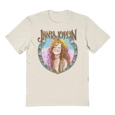 Janis Joplin Men's Pink Glasses Short Sleeve Graphic Cotton T-Shirt