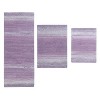 Gradiation Bathroom Decor, Washable Rug, Bathroom Mat, Bathroom Rug Set, Bath Mat Set, Bath Floor Mat Non-Slip, 3 Pcs Set with Runner, Purple - 2 of 4