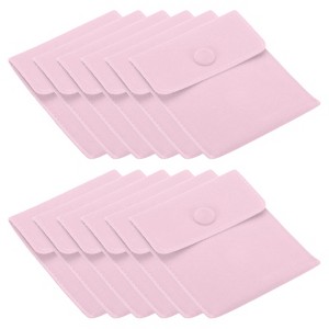 Unique Bargains Portable Microfiber Velvet Soft Jewelry Pouches 12 Pcs - 1 of 4