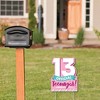 Big Dot of Happiness Girl 13th Birthday - Outdoor Lawn Sign - Official Teenager Birthday Party Yard Sign - 1 Piece - 2 of 4
