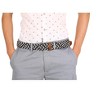 INSPIRE CHIC Canvas Elastic Fabric Woven Stretch Multicolored Braided Belts - 4 of 4