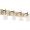 Quorum Lighting Fallstaff 4 - Light Vanity in  Aged Brass - 3 of 4
