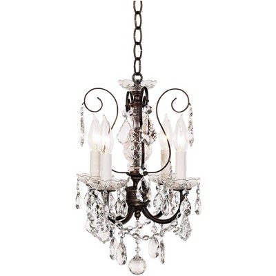 Schonbek New Orleans 12" Wide Bronze Hand-Cut Crystal Mini Chandelier