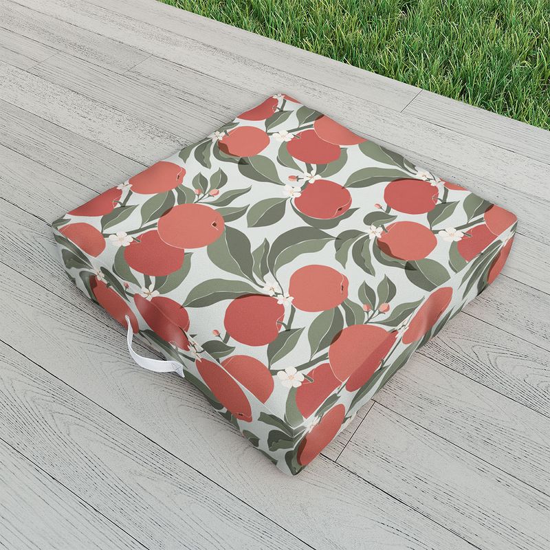 Cuss Yeah Designs Abstract Red Apples Outdoor Floor Cushion - Deny Designs, 2 of 3