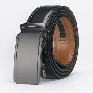 Paaaawaters Men's Formal Style Cowhide Belt, Ratchet Belt, Automatic Buckle, For Business Formal Occasions Daily - 1 of 4