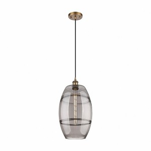 Vaz - 1 Light Cord Hung Mini Pendant In Industrial Style-18.5 Inches Tall and 10 Inches Wide - 1 of 1