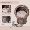 Kumasinova Handwoven Cat Bed,Wicker Egg Chair with Cushion,16.5"/19.75" Pet Bed&Hanging Cat Basket,Elevated Cat Beds for Indoor Cats - 4 of 4