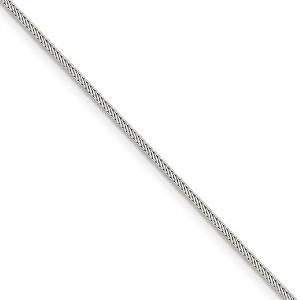 Black Bow Jewelry 1.25mm Sterling Silver Diamond Cut Solid Round Franco Chain Necklace - 1 of 4