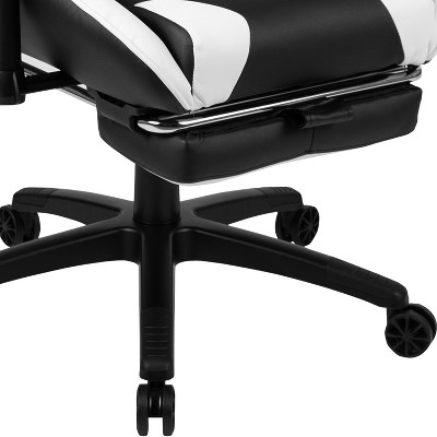 Black Ergonomic Gaming Desk & Chair Set with Footrest and Cup Holder