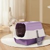 LunaLulinlk Giant cat litter box with lid large size, fully enclosed cat litter box cat toilet, scoop with lid - 4 of 4