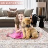 Washable Oriental Rug Non-Slip Ultra-Soft Vintage Medallion Low Pile Carpet Foldable for Living Room Bedroom Dorm - 4 of 4