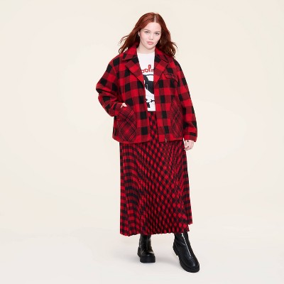 Women's Buffalo Check Melton Jacket - Woolrich x Target Red/Black