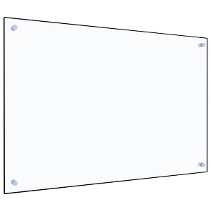 vidaXL Kitchen Backsplash Transparent 35.4"x23.6" Tempered Glass - 1 of 4