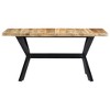 vidaXL Dining Table 55.1 inches x27.6 inches x29.5 inches  Solid Rough Mango Wood - 2 of 4