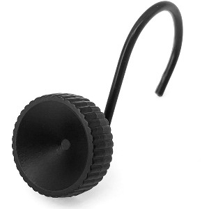 Home Mart Goods 12 Piece Set - Matte Black S-Shape Heavy Duty Shower Curtain Hooks Rings Rustproof Metal - 1 of 2