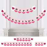 Big Dot of Happiness Be My Galentine - Galentine's and Valentine's Day Party Bunting Banner - Party Decorations - Happy Galentine's Day