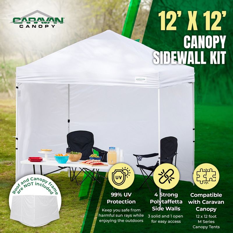 Caravan Canopy M-Series 12 x 12 Foot Tent Sidewalls, Frame/Roof Not Included, 2 of 7
