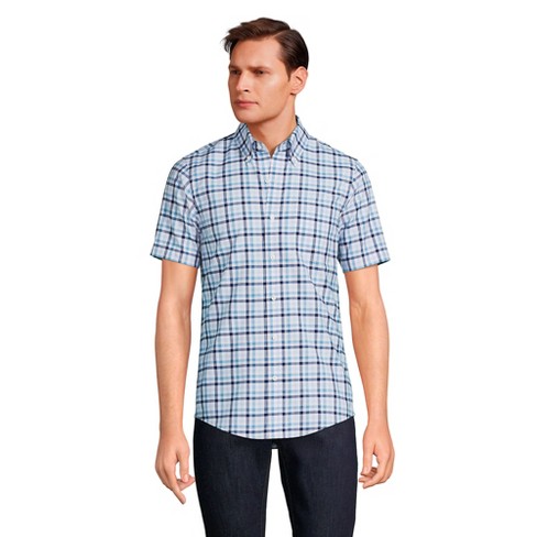 Lands' End Men's Short Sleeve Traditional Fit No Iron Sportshirt - 2x ...