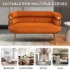 NicBex Upholstered Loveseat Sofa Modern 2 Seater Sofas with Curved Backrest and Metal Legs Suitable for Small Space,Living Room,Office - 4 of 4
