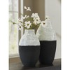 Signature Design by Ashley Girtha 13" Vase, Antique White & Black Polyresin - 4 of 4