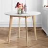 35.5" Norman Round Dining Table With Solid Wood Leg- Maison Boucle - 3 of 4