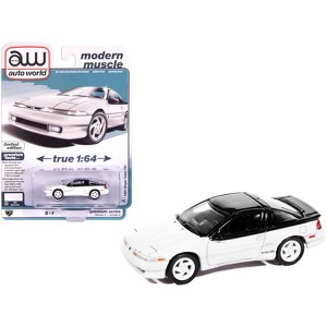 1991 Eagle Talon TSi Bright White with Black Top "Modern Muscle" Series 1/64 Diecast Model Cars by Auto World - 1 of 4