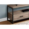Monarch Specialties Tv Stand 48 Inch Console Media Entertainment Center Storage Drawers Laminate Metal Brown Black Contemporary Modern - 3 of 4