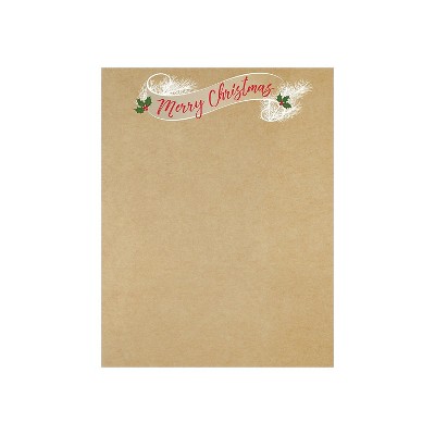 Great Papers! Golden Christmas Holiday Letterhead Multicolor 80/Pack (2020122)
