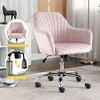 NicBex Adjustable Height Velvet Home Office Chair with Casters for Work Study Vanity - 4 of 4