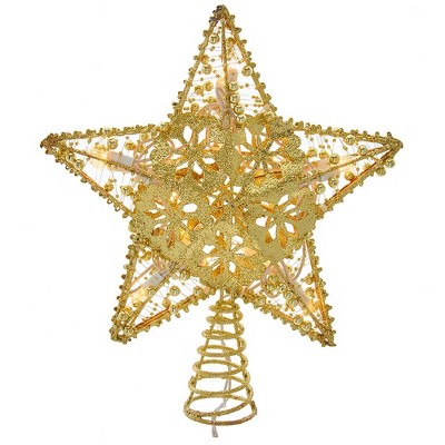 Kurt Adler 10-Inch 20-Light Gold Star Tree Topper