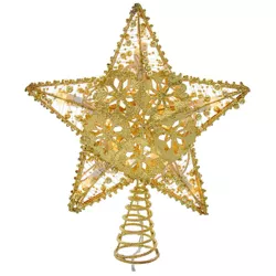 Kurt Adler 10-Inch 20-Light Gold Star Tree Topper