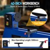 Benchtop Wood Lathe 14" x 20" | 0.5HP Variable Speed 1040-2980 RPM, Wood Turning Machine w/ Chisels, MT3 Tailstock - 4 of 4